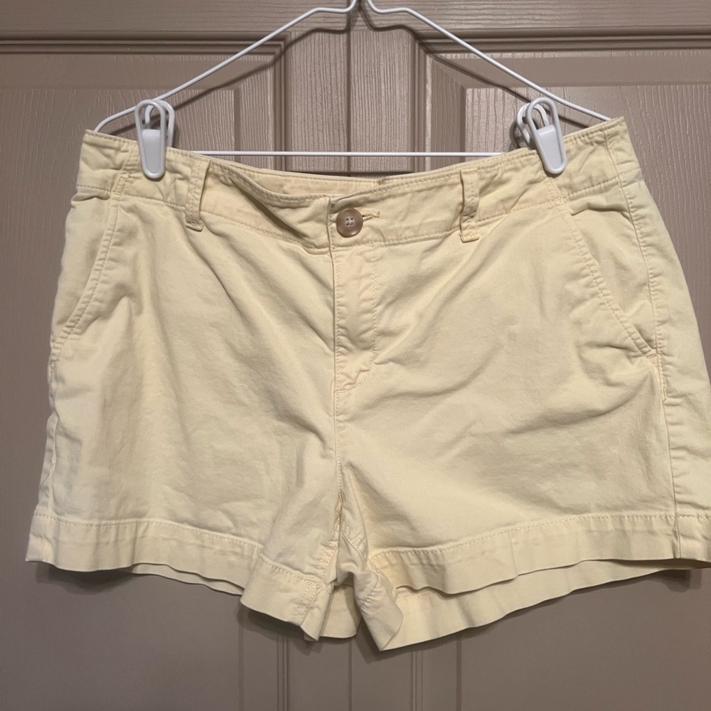 LOFT yellow Bermuda Shorts Classic Cotton Blend